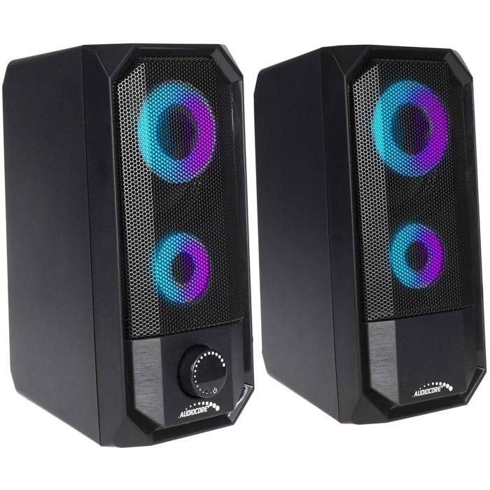 Hakeeta Enceintes SAD2.1 avec subwoofers pour Ordinateur de Bureau Ordinateur Portable de Bureau Haut-parleurs de Grave 3 Pouces offrant Un Son Surround sans Perte de Musique HiFi Noir 