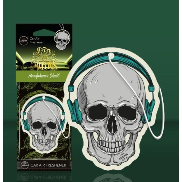 Désodorisant Voiture A Suspendre Aroma Car Headphones Skull