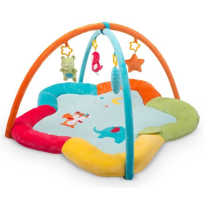 Rico Grand Tapis D Eveil Bebe Enfant Des La Naissance 85x85x50 Cm Arche Avec 4 Jouets Convient Pour Parcs Pliants Cdiscount Puericulture Eveil Bebe