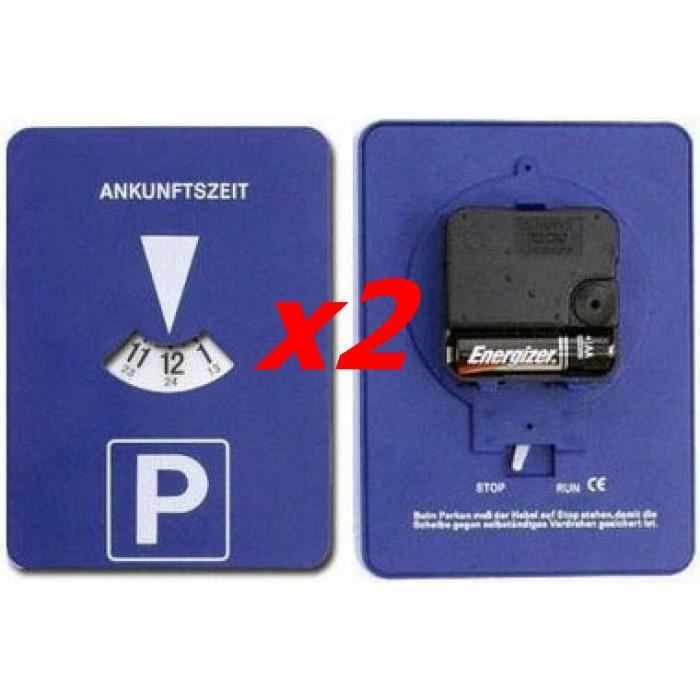 2 Disques de stationnement automatique avec Horloge / zone bleue -  Parkscheibe - Cdiscount Auto
