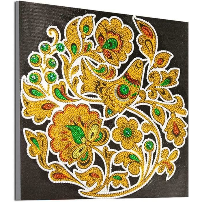 EOBROMD Oiseaux Colorés Peinture Diamant Adulte, 5D DIY Broderie Diamant Kit Complet Fantaisie, Peinture Diamant Artisanat Strass Point De Croix Painting Pour Adultes, Décoration Intérieur 30x40cm