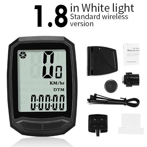 Compteur pour cycle,WHITE--Compteur de vitesse numérique pour vélo
