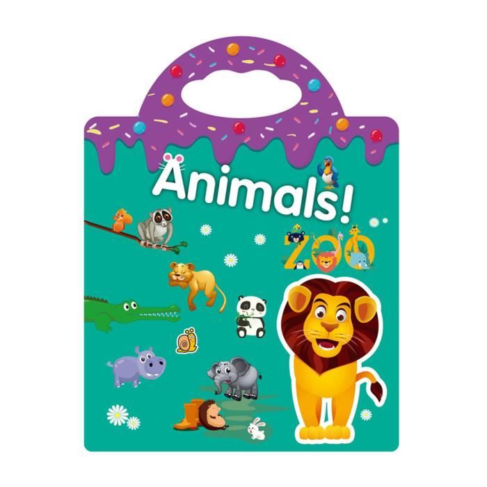 JoyCat Lot 3 Livres D’Autocollants Réutilisables – Ferme, Pizza, Météo – Jouets Éducatifs Enfants 3-5 Ans, Cadeau Anniversaire