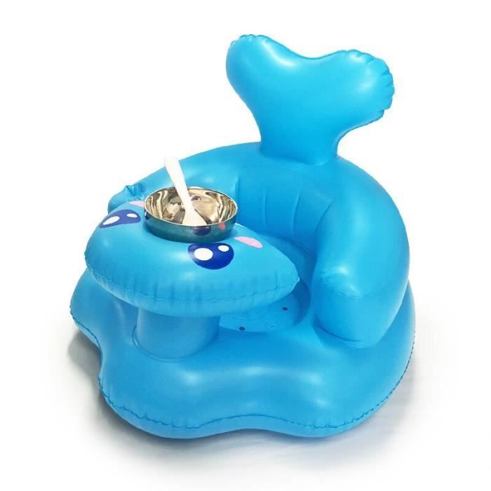 Siège De Bain Gonflable Bébé - Chaise Douche Et Plage Portable - Bleu
