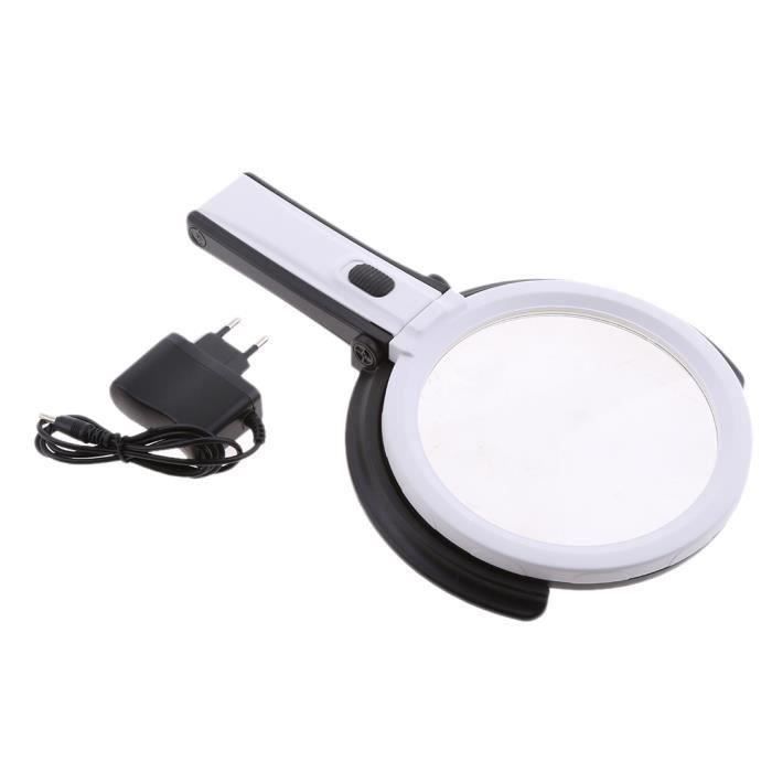 Loupe de Lecture Lumineuse Pliable Loupe Grossissante de Bureau avec