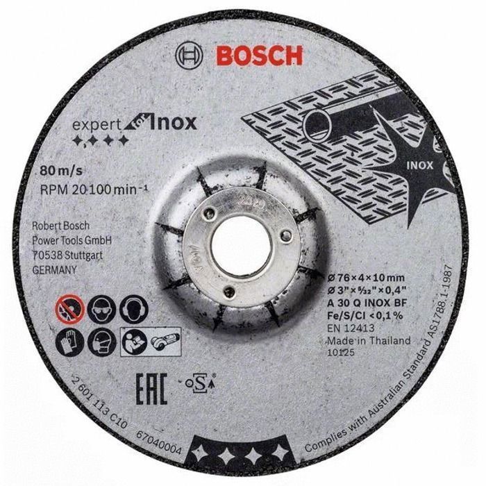 Bosch 2 meules à ébarber 76x4x10mm Expert for INOX 2608601705 - vue 2