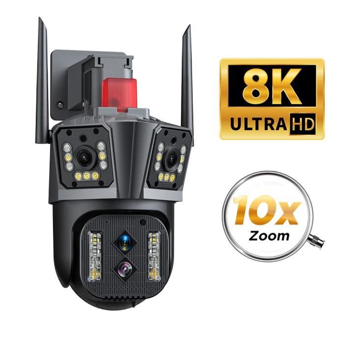 Caméra Ampoule Wifi 4MP – Extérieure/intérieure – PTZ 360° – Vision Nocturne Couleur – Alarme Sirène – Compatible Alexa – 2,5K