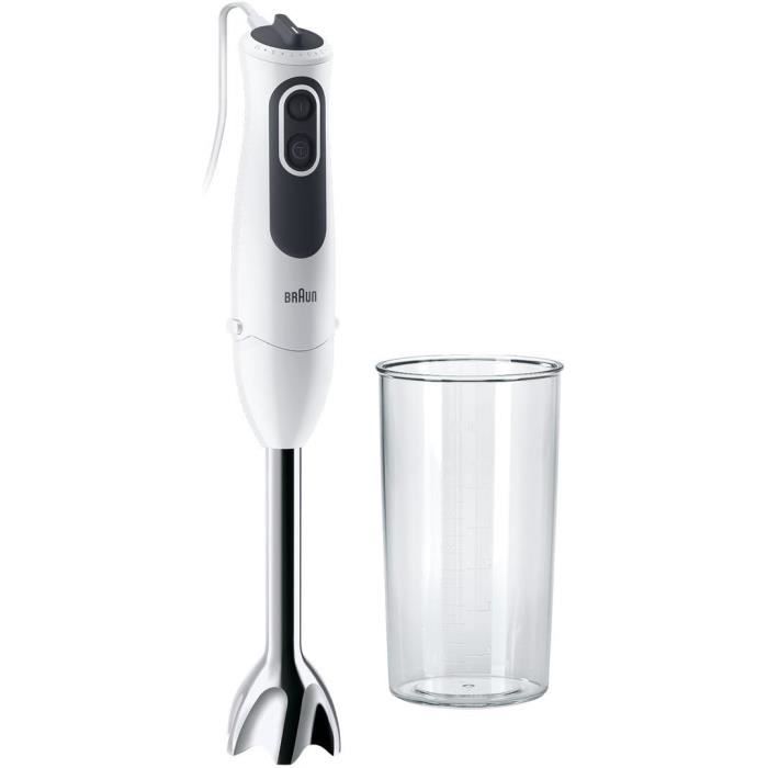 Braun MQ535 Multiquick Mixeur Plongeant 600W – Variateur De Vitesse, Bol Hachoir, Fouet & SplashControl