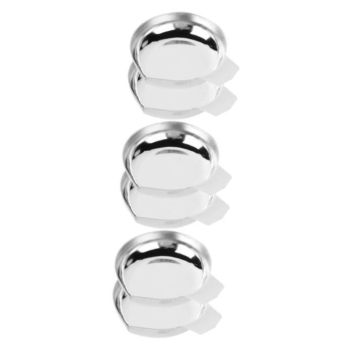 DOITOOL Lot de 2 mini plateaux de pesée en acier inoxydable pour cuisine, boulangerie, laboratoire, mesure précise des aliments DOITOOL Lot de 2 mini plateaux de pesée en acier inoxydable pour cuisine, boulangerie, laboratoire, mesure précise des aliments