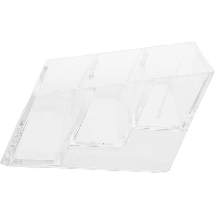 Lot de 4 porte-cartes de visite en acrylique Transparent