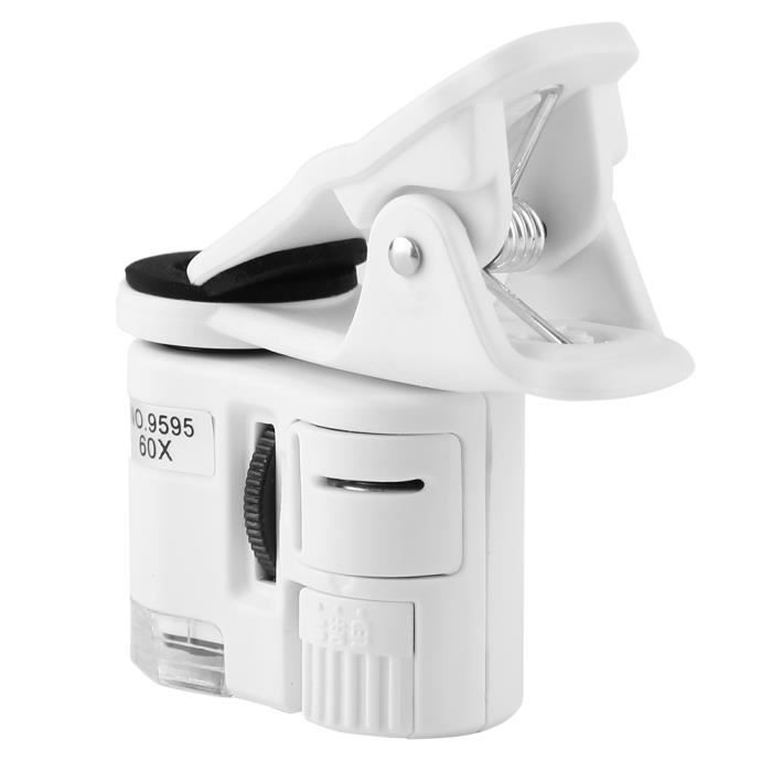 Mini Loupe Portative 50X Microscope Portable Loupe Avec Lumière Uv Et Led Pour Un Travail