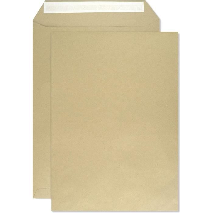 JeCo Lot de 50 enveloppes d'expédition en carton marron format 200 x