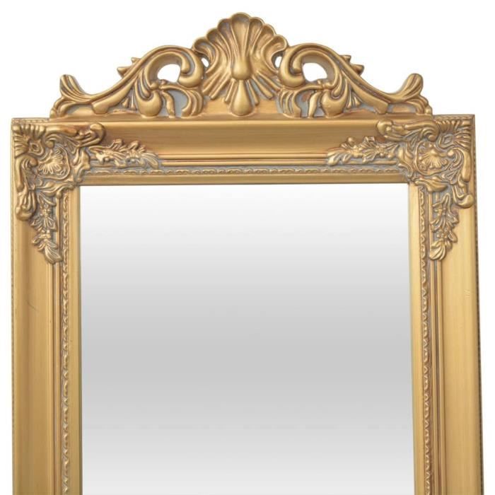 Mengyyshop Miroir sur pied Style baroque 160 x 40 cm Doré 92431