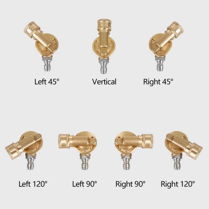 Buses Pour Nettoyeur Haute Pression - Lot De 1/3 Buses, Jets 0°, 25°, 40°, Installation Facile