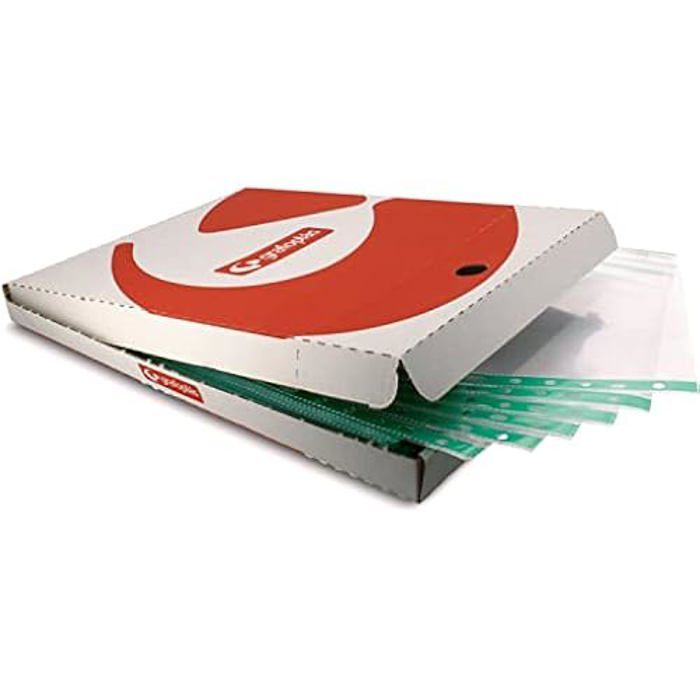 Classeur A4 Grafoplas Avec 30 Pochettes Plastique – Polypropylène Opaque Vert – Fabriqué En Espagne