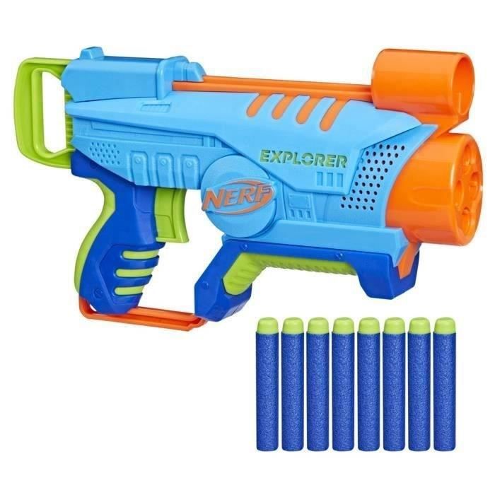 Nerf Elite Junior - NERF - Explorer Easy-Play - 8 fléchettes incluses - Pour enfants à partir de 6 a