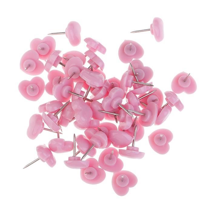 Papier Creatif 50 Pieces En Forme De Coeur Poussoirs Epingles De Dessin Bureau Punaise Rose Achat Vente Punaise Epingle 50 Pieces En Forme De Coeur Cdiscount