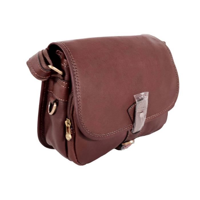 KATANA sac en cuir porté bandoulière réf 32587 marron (3 couleurs
