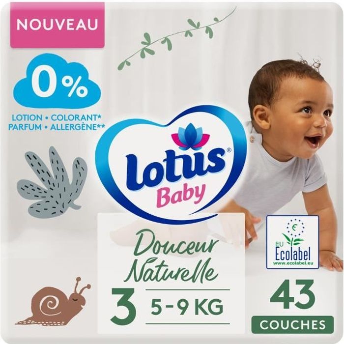Couches Écologiques Pura Taille 3 - 4-9kg - 33 Couches - Coton Bio - Ultra Absorbantes