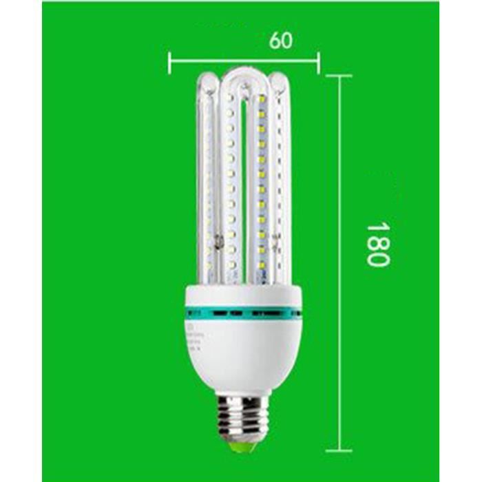 Ampoule LED Forme U Puissance 16W Douille Edison E27 Lumière Blanche