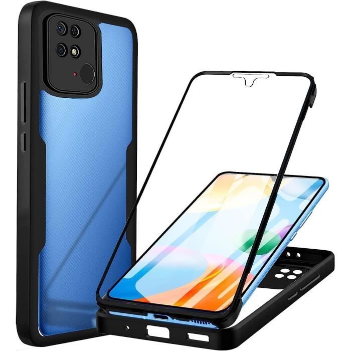 Coque Ultra Résistante Noire Pour Redmi 10C – Protection Renforcée Style Armure