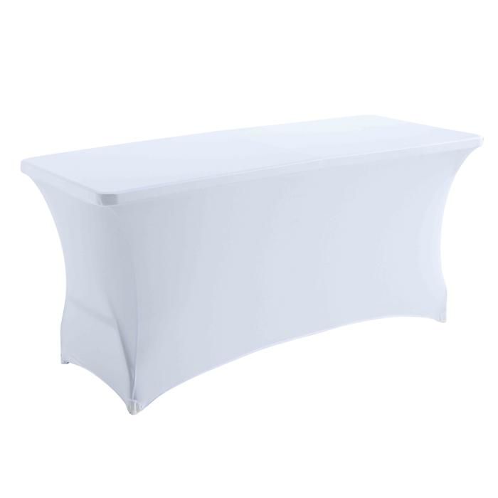 Nappe blanche pour table buffet 180 cm