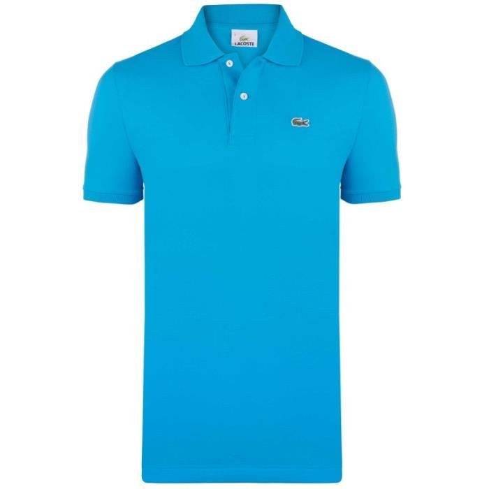 Polo lacoste bleu clair homme