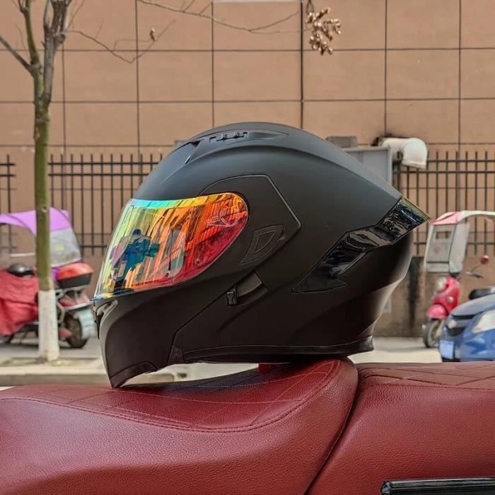 Casque de moto modulaire double visière BHR 805 POWER Noir métallique Vente en Ligne