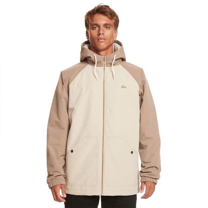Parka impermeable homme Quiksilver M Beige Plaza taupe