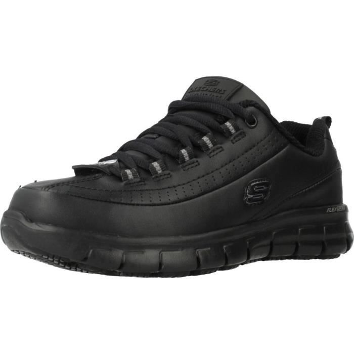 Basket Skechers Femme 75478 Noir Lacets Semelle int. Gomme