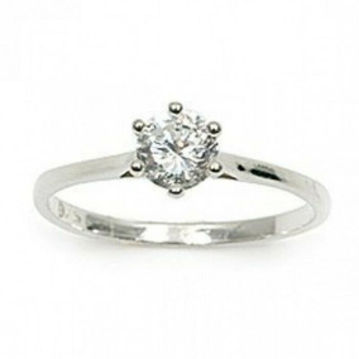BELLE BAGUE ARGENT MASSIF 925 Fleur Pétales SOLITAIRE taille