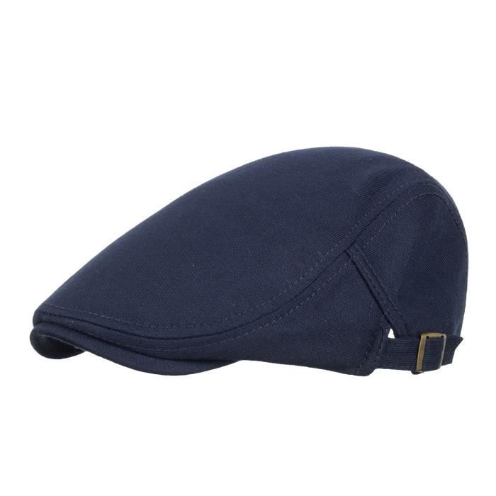 Casquette Plate Réglable (Flat Cap) Pour Homme Et Femme - En Coton, Taille 55-60 Cm - Style Vintage Newsboy, Pour Le Quotidien, Le Golf, La Randonnée