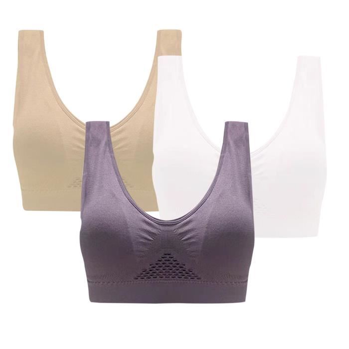 Lot De 3 Soutiens-gorge Push-up Femme - Anti-affaissement, Confortable Et Gainant - Lingerie Quotidienne