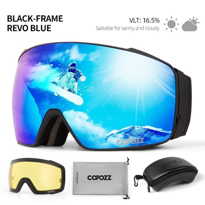 Lunettes De Ski Magnétiques KAPVOE - Anti-buée UV400 - Homme/Femme