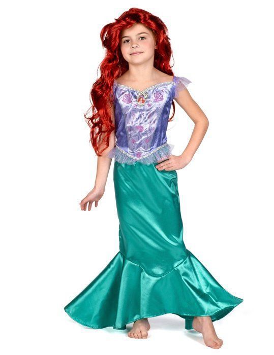 Kid Ariel Enfant Petite Sirène Ensemble Fille Princesse Robe Fête Halloween  Costume G