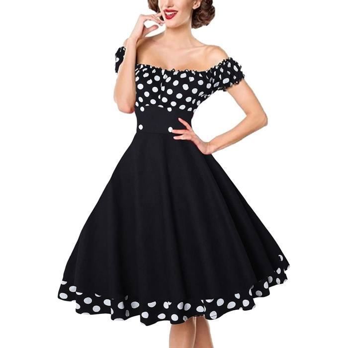 Robe D'été Femme Col V Patineuse - Imprimé Fleurs, Pois Ou Azteque - Taille 36 à 48, Viscose Extensible - Pour Sortie, Cocktail