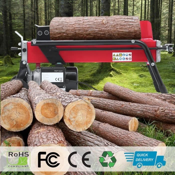 7T Fendeur de bûche hydraulique, Electrique Fendeur de Bois 2200 W