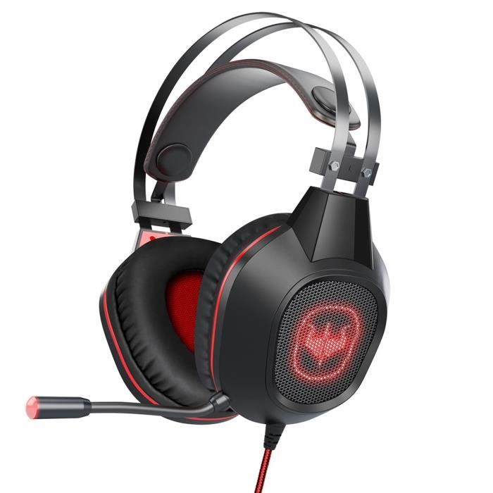 Casque gamer OVLENG GT64 avec micro et retro éclairage LED pour PC & consoles Haut parleur 40mm Contrôle du volume Neuf - vue 2
