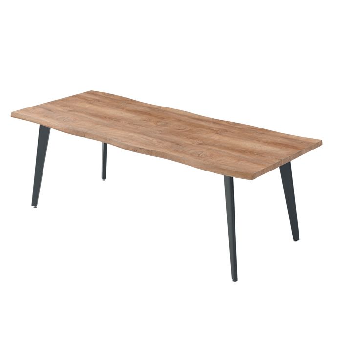 Table - Home Deco Factory - Forest - Extensible - Noir Et Marron