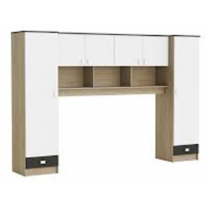 Tete De Lit Avec Rangement Evo 2 Imitation Noyer Silver Tete De