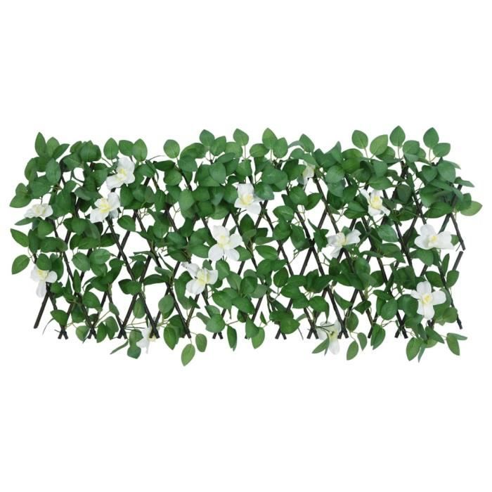 Pwshymi-Treillis de lierre artificiel extensible vert 180x30 cm