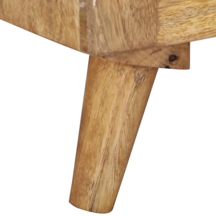 abb table de chevet 40x30x50 cm bois de manguier massif - qqmora - air84138