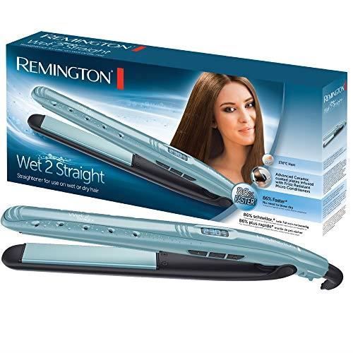 Remington Fer à Lisser Lisseur Plaques Flottantes XL Céramique Avancée Soin Anti-Frizz sur Cheveux Mouillés ou Secs - Accesso