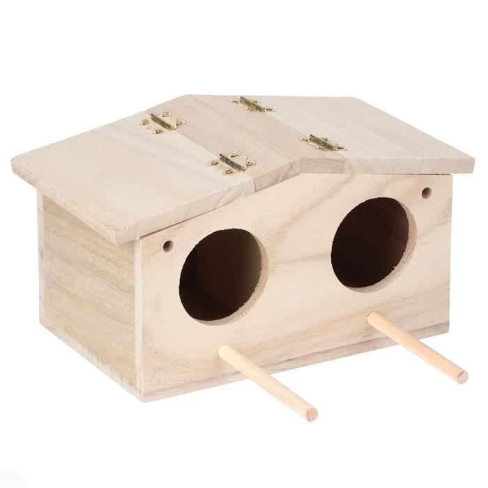 Comparer les prix de SALUTUYA nichoir à oiseaux Nids d'oiseaux en bois pour animaux de compagnie, boîte d'élevage, Cage, accessoires jardin protection
