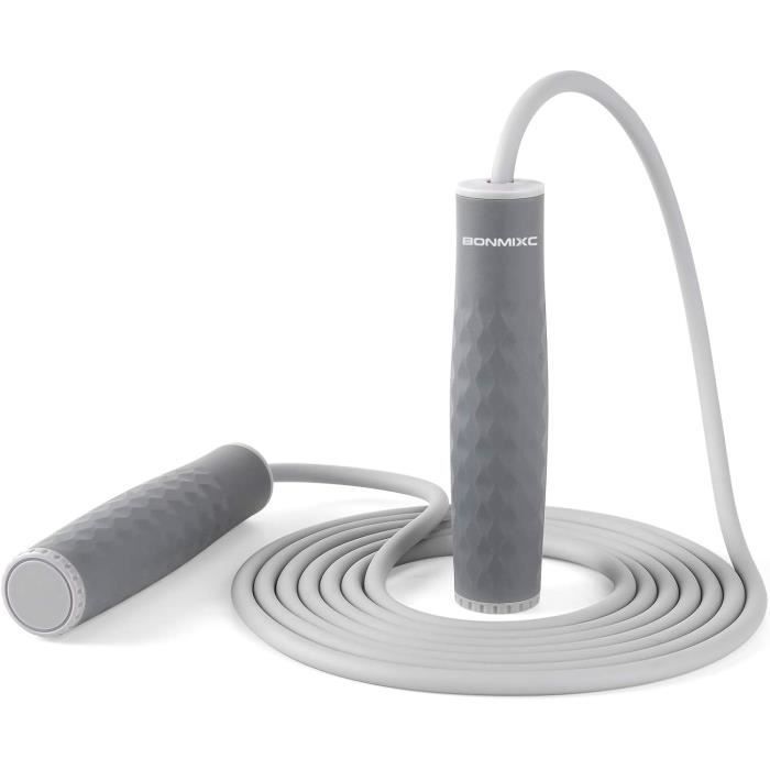 Corde à Sauter Lestée Réglable 2.8Lb à 5Lb - Fitness Pour Adultes, Poignées Ergonomiques