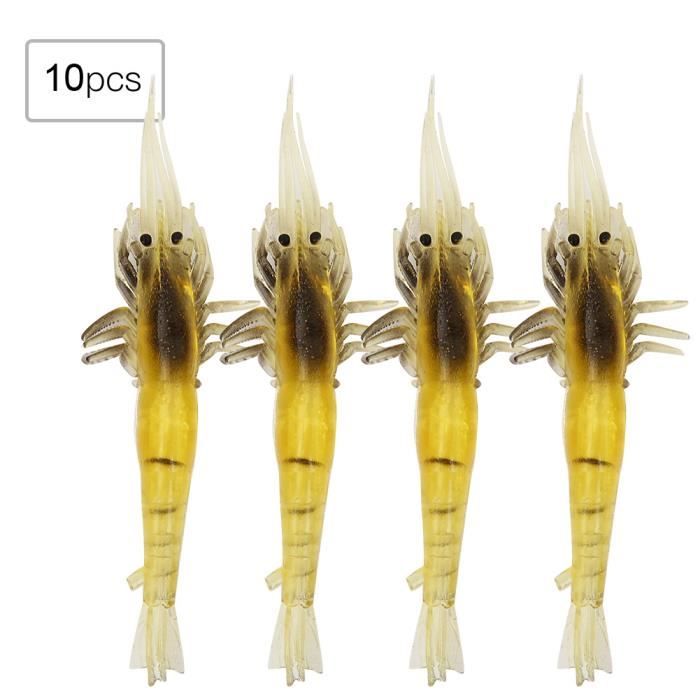 Leurre Souple Crevette 9cm 12g / 7.5cm 8.8g – Idéal Pour La Pêche En Mer, Lumineux Et Réaliste