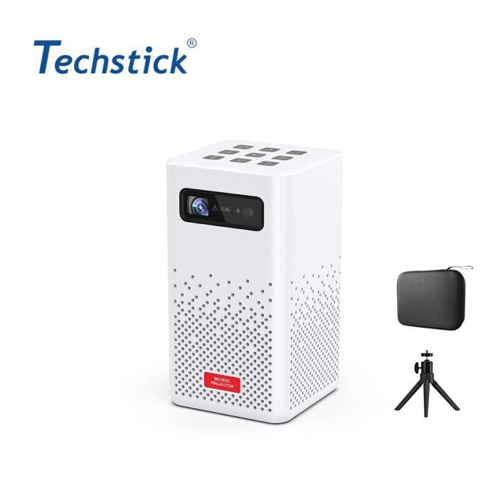Toile Blanche Videoprojecteur Techstick Mini Videoprojecteur Portable Wifi 1080p Avec Systeme