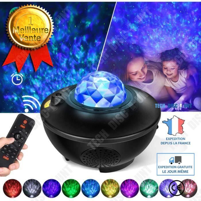 TD® Veilleuse Projecteur d'étoiles laser LED 3-en-1 Haut-parleur Bluetooth Commande vocale pour les enfants Fête