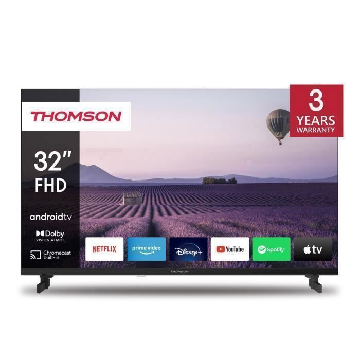 THOMSON 32 (81 cm) LED Smart FHD Téléviseur - Android TV- (DVB-C/S2/T2 Netflix Prime Video Disney+) - 32FA2S13 - 2023