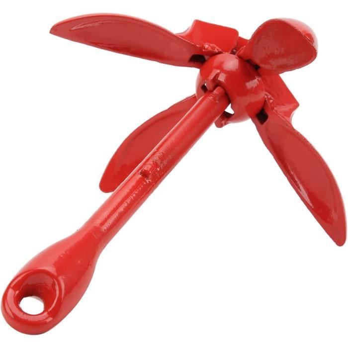 Ancre Grappin Pliante 6 Kg Avec Corde 30m - 4 Griffes, Fer Malléable - Pour Petits Bateaux, Kayaks, Canoës, Dériveurs - 3